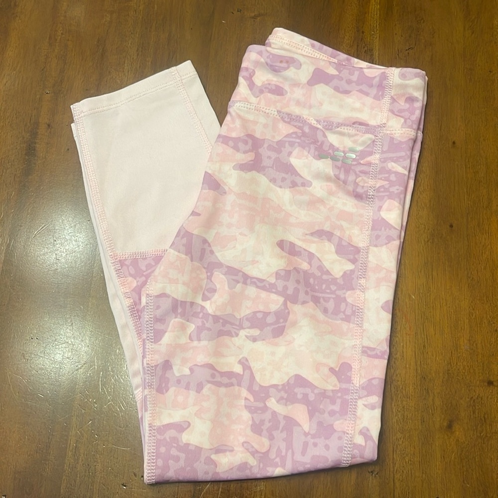 girls camo pink leggings